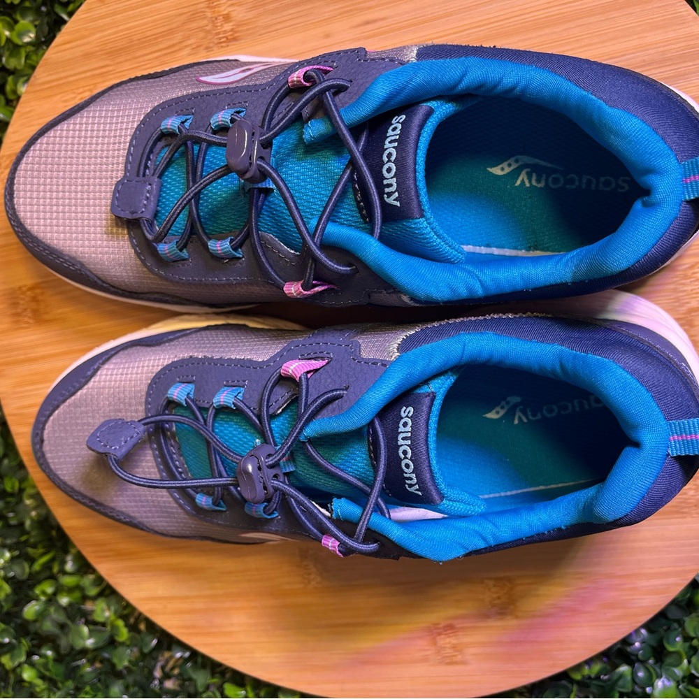 🔥 SAUCONY WIND SHIELD 3.0 BLUE ATHLETIC RUNNING SHOE KIDS 6.5 WOMENS 8 SK167279 - Picture 8 of 9